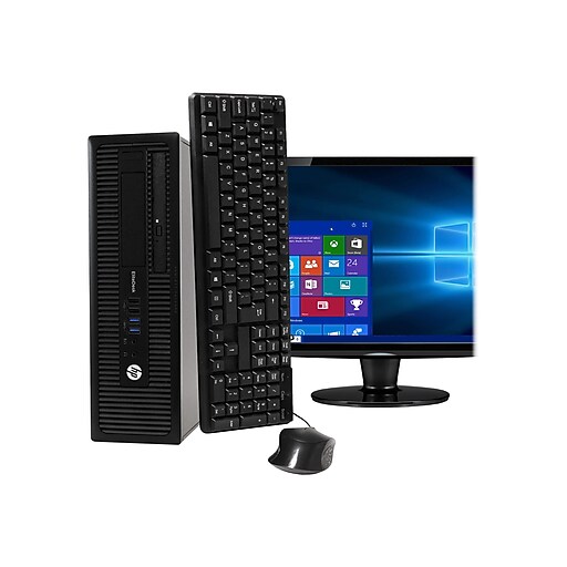 HP EliteDesk 800 G1 Refurbished Desktop Computer with 22" Monitor
