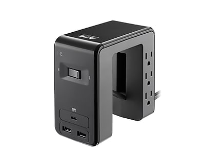 APC SurgeArrest Essential 6-Outlet 1-USB Port Surge Protector, 6′, Black (PE6U21) Sansujyuku sansujyuku.com
