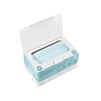 AVO+ 3-ply Disposable Face Mask, Kids', Blue, 50/Box (SMN200055)