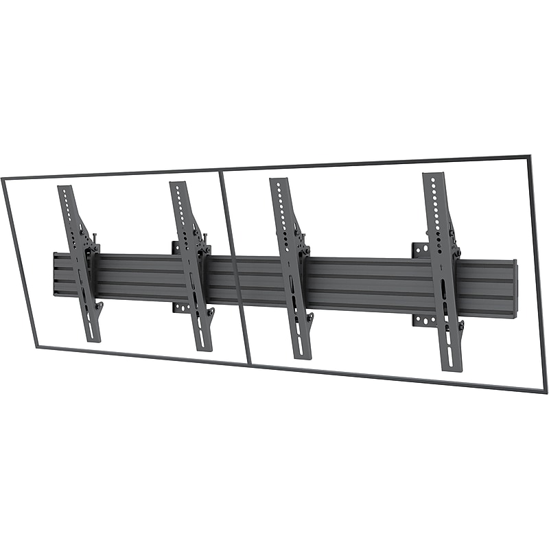 Mount-It! Pro Dual-Screen Landscape Tilt Ceiling TV Mount, 132 lbs. Max. (MI-20201) image 1