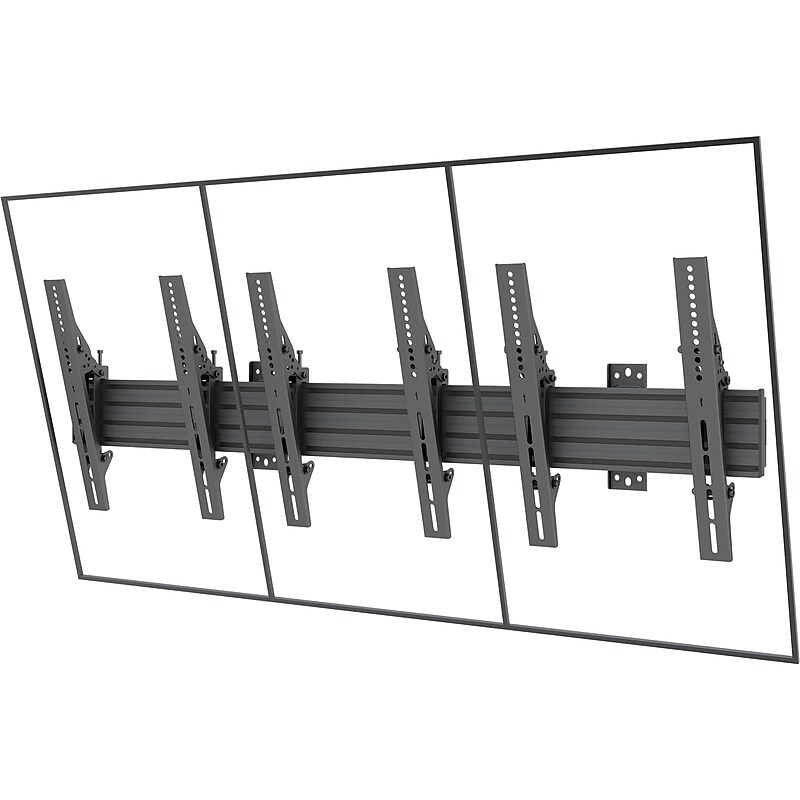 Mount-It! Pro Three-Screen Landscape Tilt Wall TV Mount, 198 lbs. Max. (MI-20202) image 1