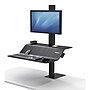 Fellowes Lotus VE Sit-Stand Single Manual Lift Workstation, Black (2750862)~#|#~sp146577781_sc7