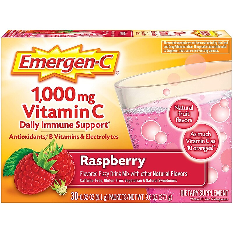 Emergen-C Drink Mix, Raspberry, 60/Box (139052) image 1