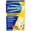 Theraflu Multi-Symptom Severe Cold Hot Liquid Powder Tea Infusions Green Tea and Honey Lemon Flavors 6 Count Box (24473012)