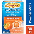 Emergen-C Immune Plus Vitamin C Supplement Powder, Super Orange, 30/Pack (F85898100042T)