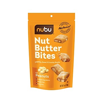 Nubu Nut Butter Bites with Peanuts, 6 Oz., 6/Case (NU67000)
