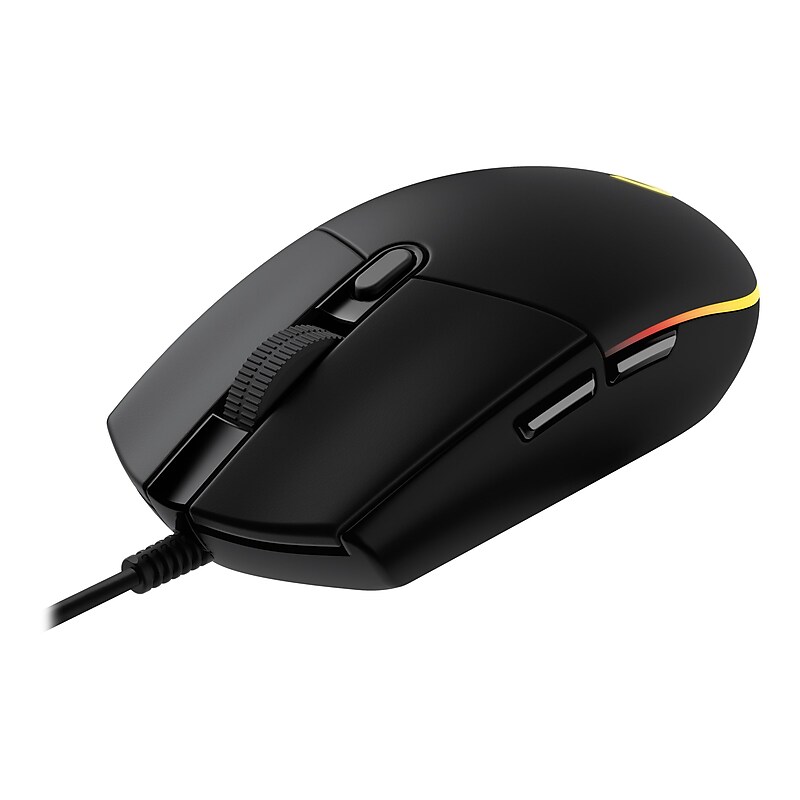 Logitech G203 LIGHTSYNC Ergonomic Optical USB Gaming Mouse, Black (910-005790) image 1