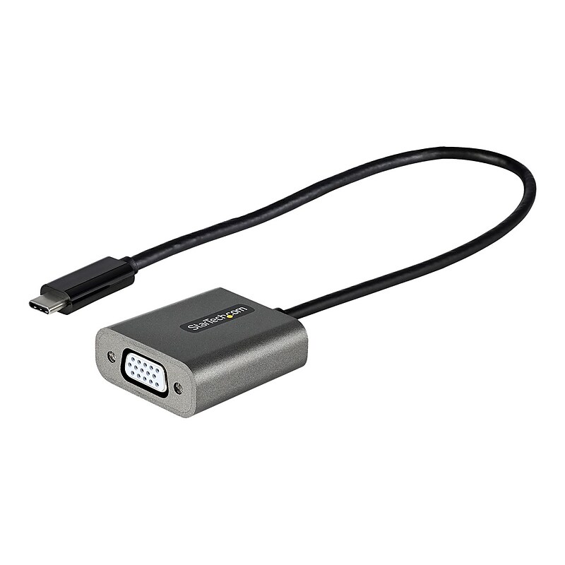 StarTech 1.3' USB C to SVGA Cable, Black (CDP2VGAEC) image 1