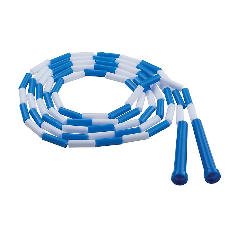 Champion Sports® Plastic Segmented Jump Rope, Blue/White, 9' image 1