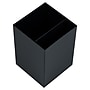 JAM PAPER 2 Compartment Plastic Pen Holder, Black (341BL)~#|#~sp147384386_sc7