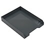 JAM Paper Stackable Front Loading Letter Tray, Letter Size, Gray Plastic, 2/Pack (344GYA)~#|#~sp147384456_sc7