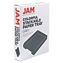 JAM Paper Stackable Front Loading Letter Tray, Letter Size, Gray Plastic, 2/Pack (344GYA)~#|#~sp147384460_sc7