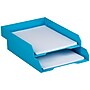 JAM Paper Stackable Front Loading Letter Tray, Letter Size, Blue Plastic, 2/Pack (344BUA)~#|#~sp147384484_sc7