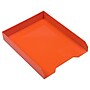 JAM Paper Stackable Front Loading Letter Tray, Letter Size, Orange Plastic, 2/Pack (344ORA)~#|#~sp147384515_sc7
