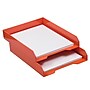 JAM Paper Stackable Front Loading Letter Tray, Letter Size, Orange Plastic, 2/Pack (344ORA)~#|#~sp147384517_sc7