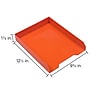 JAM Paper Stackable Front Loading Letter Tray, Letter Size, Orange Plastic, 2/Pack (344ORA)~#|#~sp147384518_sc7