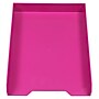 JAM Paper Stackable Front Loading Letter Tray, Letter Size, Pink Plastic, 2/Pack (344PIA)~#|#~sp147384521_sc7