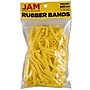 JAM Paper Multi-Purpose #64 Rubber Bands, 3.5" x .25", Non-Latex, Yellow, 100/Pack (33364RBYE)~#|#~sp147384965_sc7