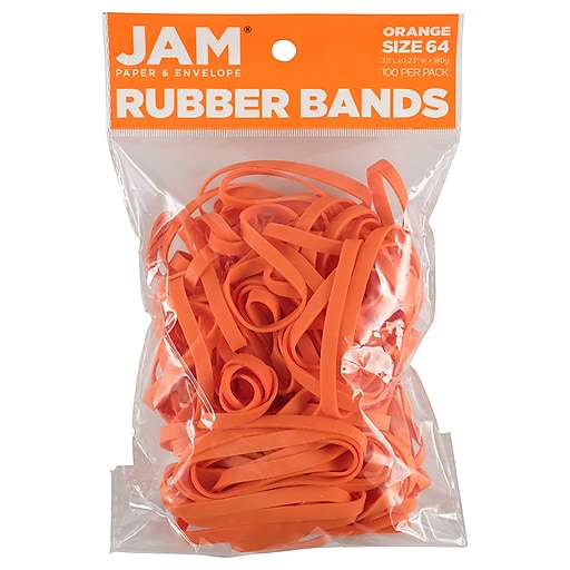 JAM PAPER Durable Rubber Bands Size 64 100/Pack Blue Multi-Purpose Rubberbands