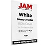JAM Paper Glossy 2-Sided Tabloid Cardstock, 80 lb., 11" x 17", White, 50 Sheets/Pack (236937597)~#|#~sp147386261_sc7