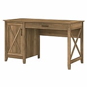 Bush Furniture Key West 54" Computer Desk with Keyboard Tray and Storage, Reclaimed Pine (KWD154RCP-03)