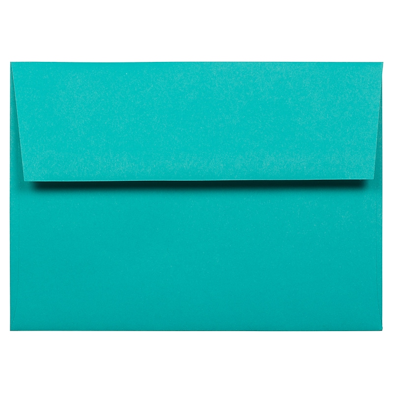 JAM Paper A7 Invitation Envelopes, 5 1/4" x 7 1/4", Sea Blue Recycled, 100/Pack (27785D) image 1