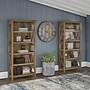 Bush Furniture Key West 66"H 5-Shelf Bookcase with Adjustable Shelves, Reclaimed Pine Laminated Wood, 2/Set (KWS046RCP)~#|#~sp147387019_sc7