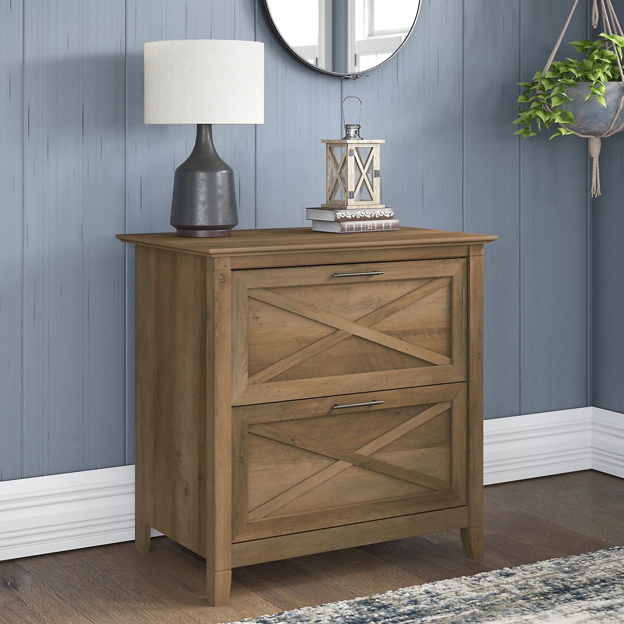 Bush Furniture Key West 2-Drawer Lateral File Cabinet, Letter/Legal, Reclaimed Pine, 30″ (KWF130RCP-03) Sansujyuku sansujyuku.com