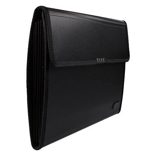 JAM Paper Plastic Padfolio with Snap Closure, Black (401038610) Staples