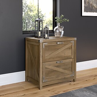 kathy ireland® Home by Bush Furniture 2-Drawer Lateral File Cabinet, Letter/Legal, Reclaimed Pine, 29" (CGF129RCP-03)