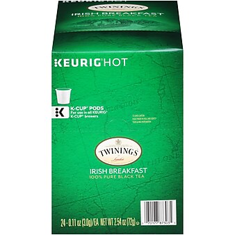 Twinings of London Irish Breakfast Black Tea, Keurig® K-Cup® Pods, 24/Box (TNA87303)