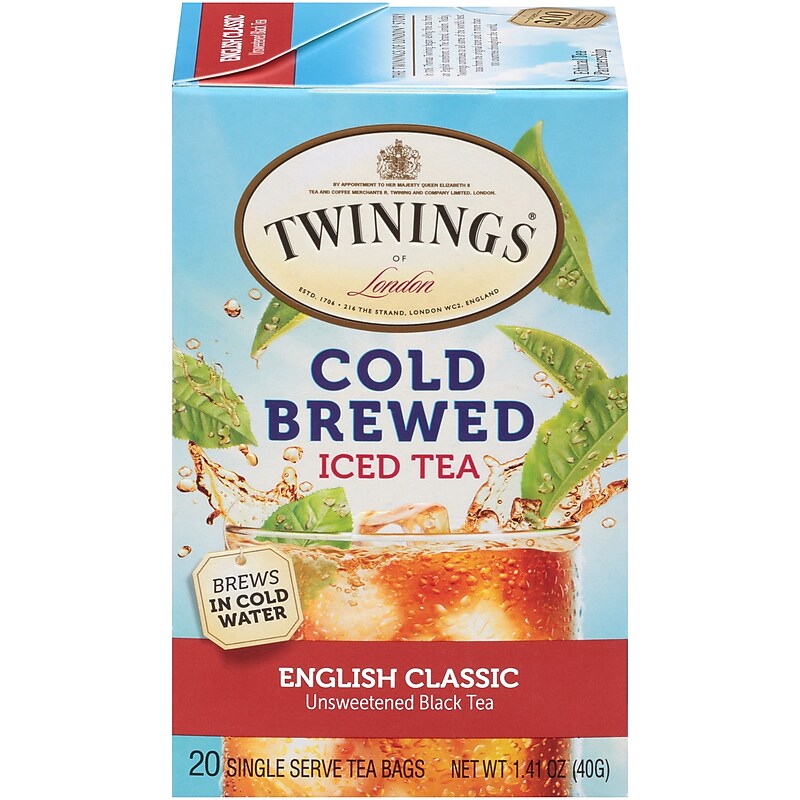 Twinings Cold Brewed English Classic Black Tea Bags, 20/Box (F07409) image 1