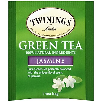 Twinings of London Green with Jasmine Tea Bags, 25/Box (TNA51800)