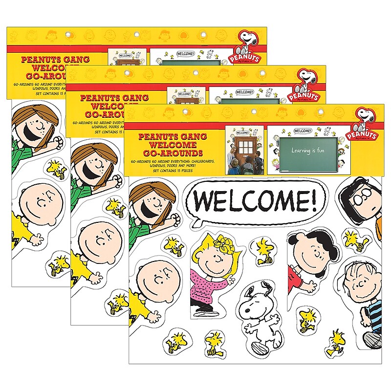 Eureka Peanuts Welcome Go-Arounds®, 15 Pieces Per Set, 3 Sets (EU-847745-3) image 1