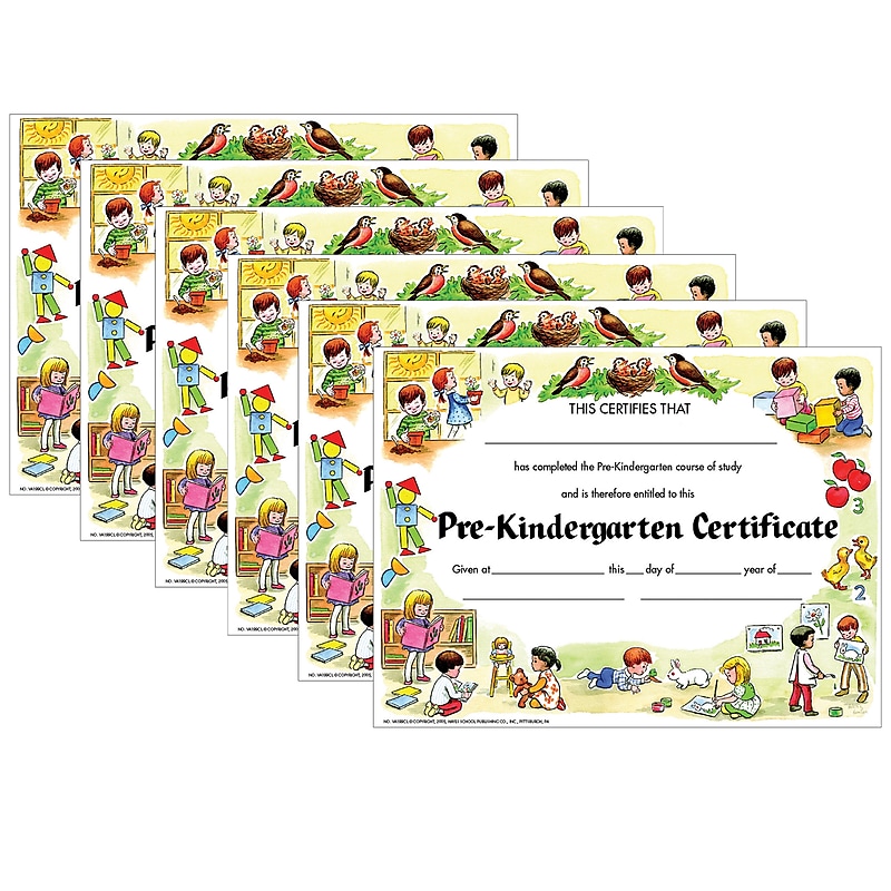 Hayes Publishing Pre-Kindergarten Certificate, 30/Pack, 6 Packs (H-VA199CL-6) image 1