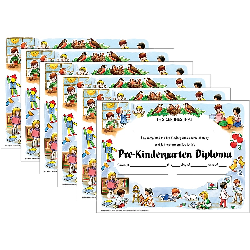 Hayes Publishing Pre-Kindergarten Diploma, 30/Pack, 6 Packs (H-VA200CL-6) image 1