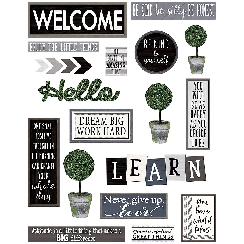 Teacher Created Resources Wall Décor Bulletin Board Set, Modern Farmhouse, 21/Set (TCR8505) image 1