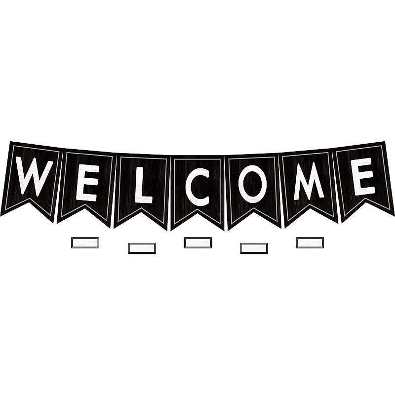 Teacher Created Resources® Modern Farmhouse Pennants Welcome Bulletin Board Set (TCR8506) image 1
