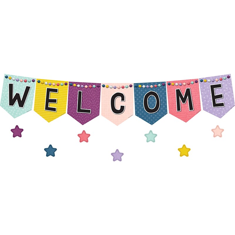 Teacher Created Resources® OH Happy Day Pennants Welcome Bulletin Board (TCR9022) image 1