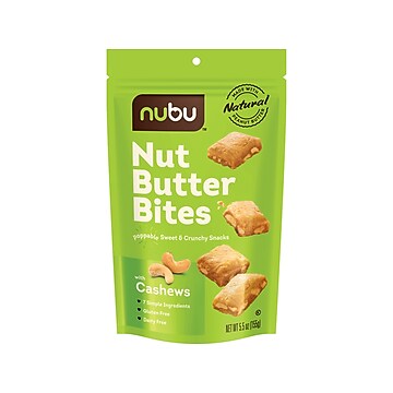 Nubu Nut Butter Bites with Cashews, 5.5 Oz., 6/Case (NU65350)
