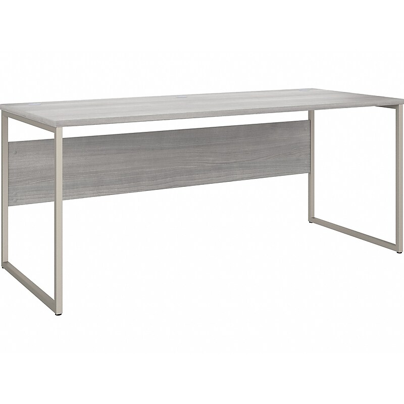 Bush Business Furniture Hybrid 72"W Computer Table Desk with Metal Legs, Platinum Gray (HYD373PG) image 1