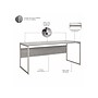 Bush Business Furniture Hybrid 72"W Computer Table Desk with Metal Legs, Platinum Gray (HYD373PG)~#|#~sp147608265_sc7