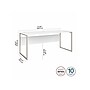 Bush Business Furniture Hybrid 72"W Computer Table Desk with Metal Legs, White (HYD373WH)~#|#~sp147608285_sc7