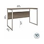 Bush Business Furniture Hybrid 48"W Computer Table Desk with Metal Legs, Modern Hickory (HYD148MH)~#|#~sp147608494_sc7