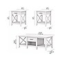 Bush Furniture Key West 47" x 24" Coffee Table with 2 End Tables, Pure White Oak (KWS023WT)~#|#~sp147608611_sc7