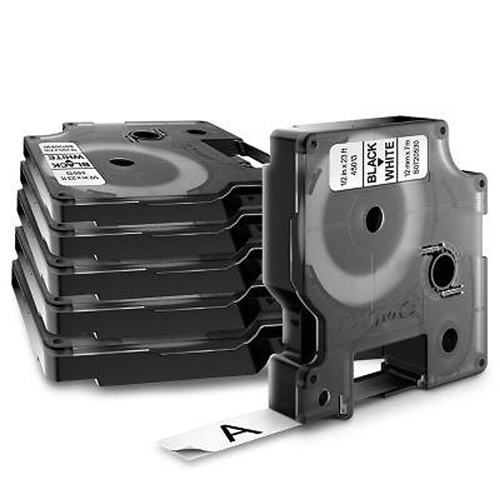 DYMO D1 Standard 45013 Label Maker Tape, 1/2