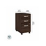 Bush Business Furniture Hybrid 3-Drawer Mobile Vertical File Cabinet, Letter/Legal Size, Lockable, Black Walnut (HYF216BWSU-Z)~#|#~sp147695913_sc7