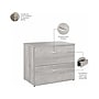 Bush Business Furniture Hybrid 2-Drawer Lateral File Cabinet, Letter/Legal, Platinum Gray, 36" (HYF136PGSU-Z)~#|#~sp147695940_sc7