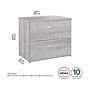 Bush Business Furniture Hybrid 2-Drawer Lateral File Cabinet, Letter/Legal, Platinum Gray, 36" (HYF136PGSU-Z)~#|#~sp147695941_sc7