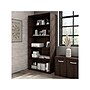 Bush Business Furniture Hybrid 73"H 5-Shelf Bookcase with Adjustable Shelves, Black Walnut Laminated Wood (HYB136BW-Z)~#|#~sp147696174_sc7
